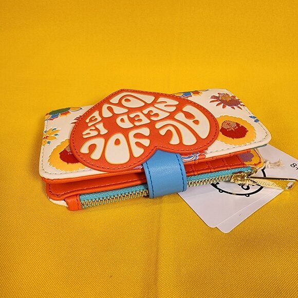 Loungefly The Beatles All You Need Is Love Flap Embroidered Wallet NEW - Picture 9 of 14